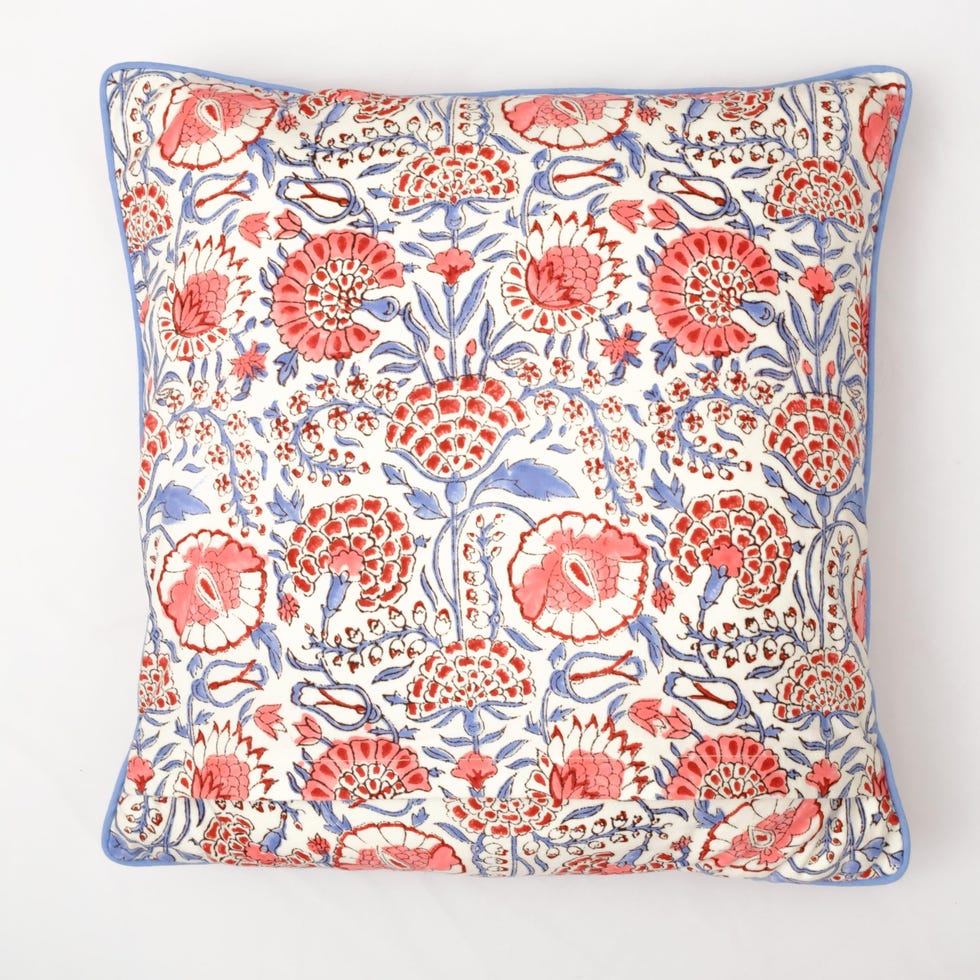 Block Print Cotton Throw Pillow Covers 