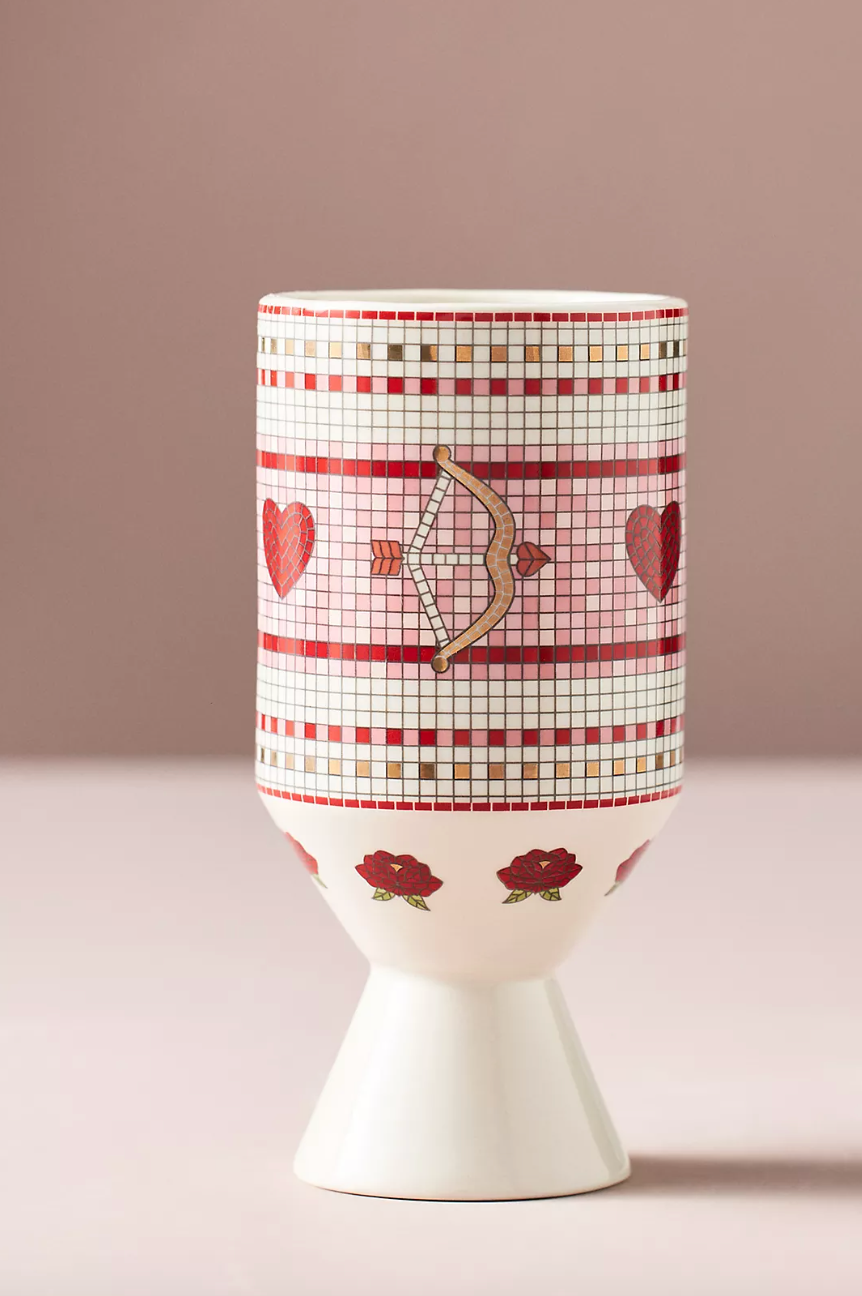Bistro Tile Stoneware Vase