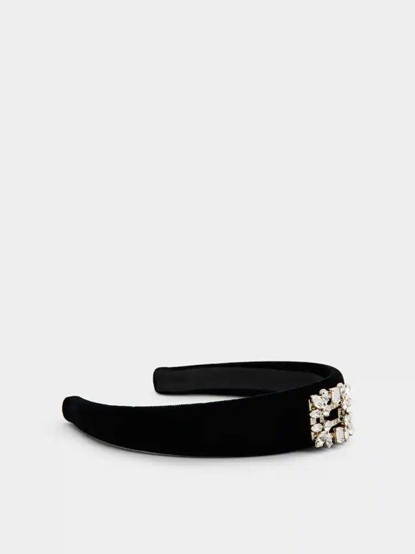 Diadema terciopelo con broche