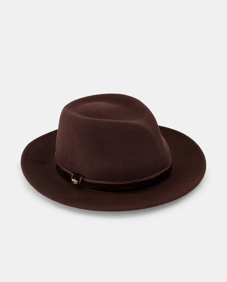 Sombrero fieltro marrón