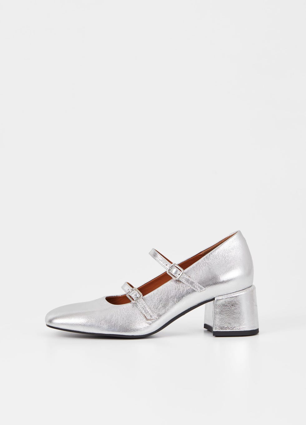 Silver Metallic Leather