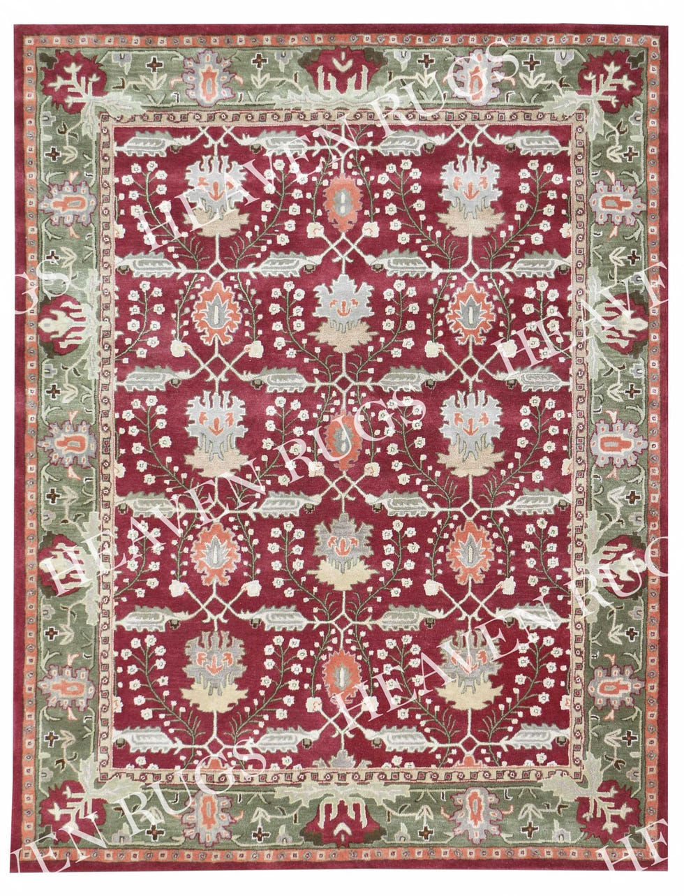 Alfombra de lana hecha a mano (80 x 210 cm)