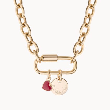 Personalised Valentine's Heart Lucky Charm Necklace, from £289