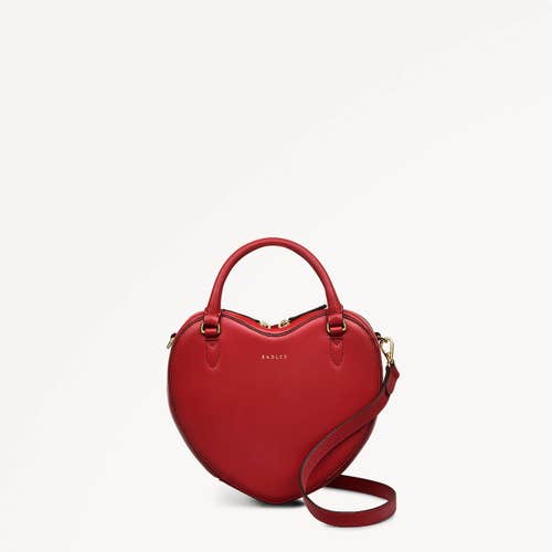 Small Crimson Leather Ziptop Crossbody