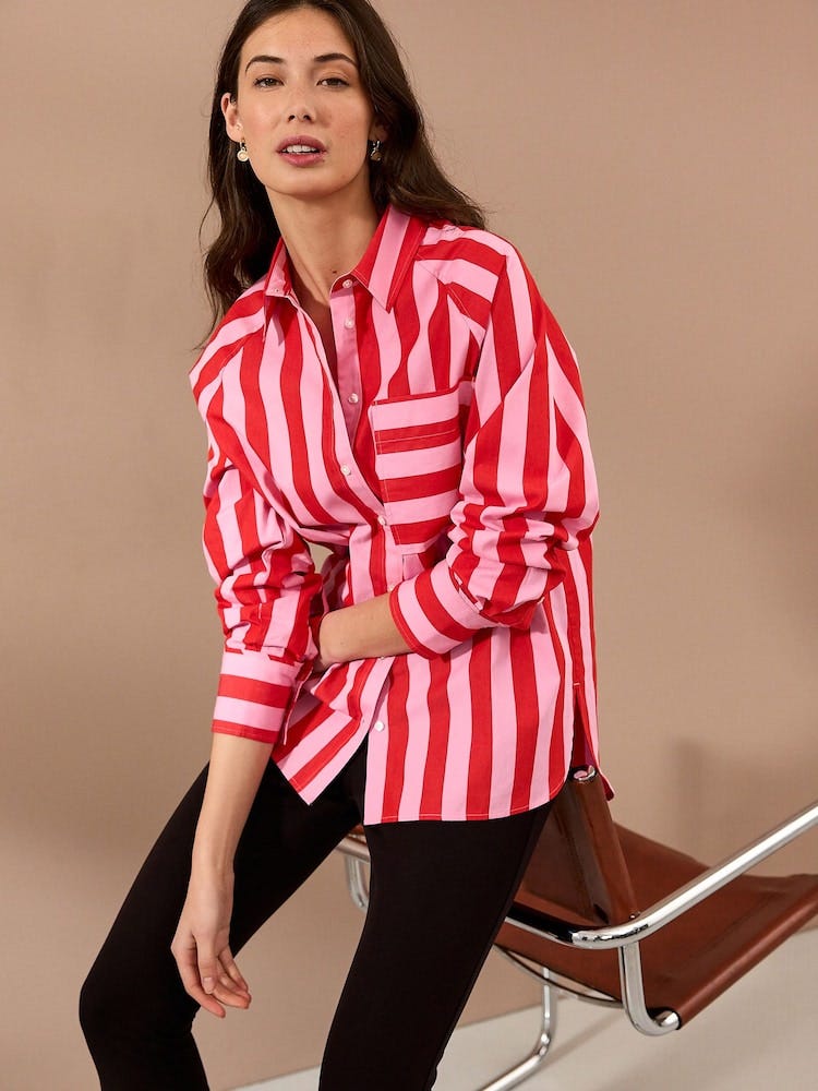 Red/Pink Stripe Girlfriend Shirt