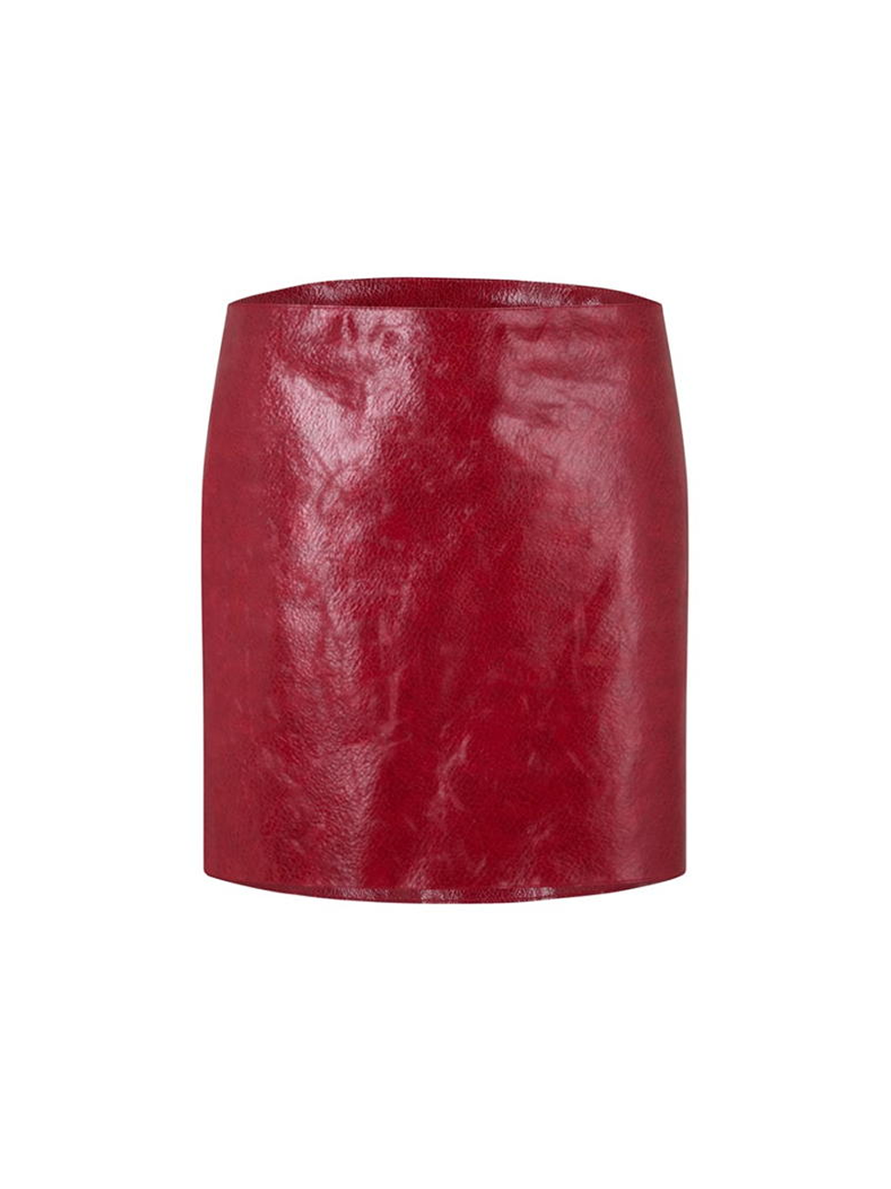 Craquelé Leather Mini Skirt