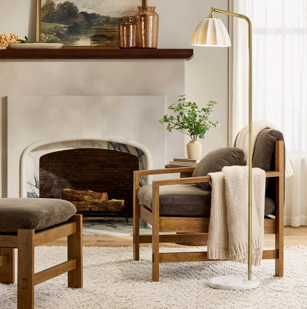 Fluted Ceramic Floor Lamp 