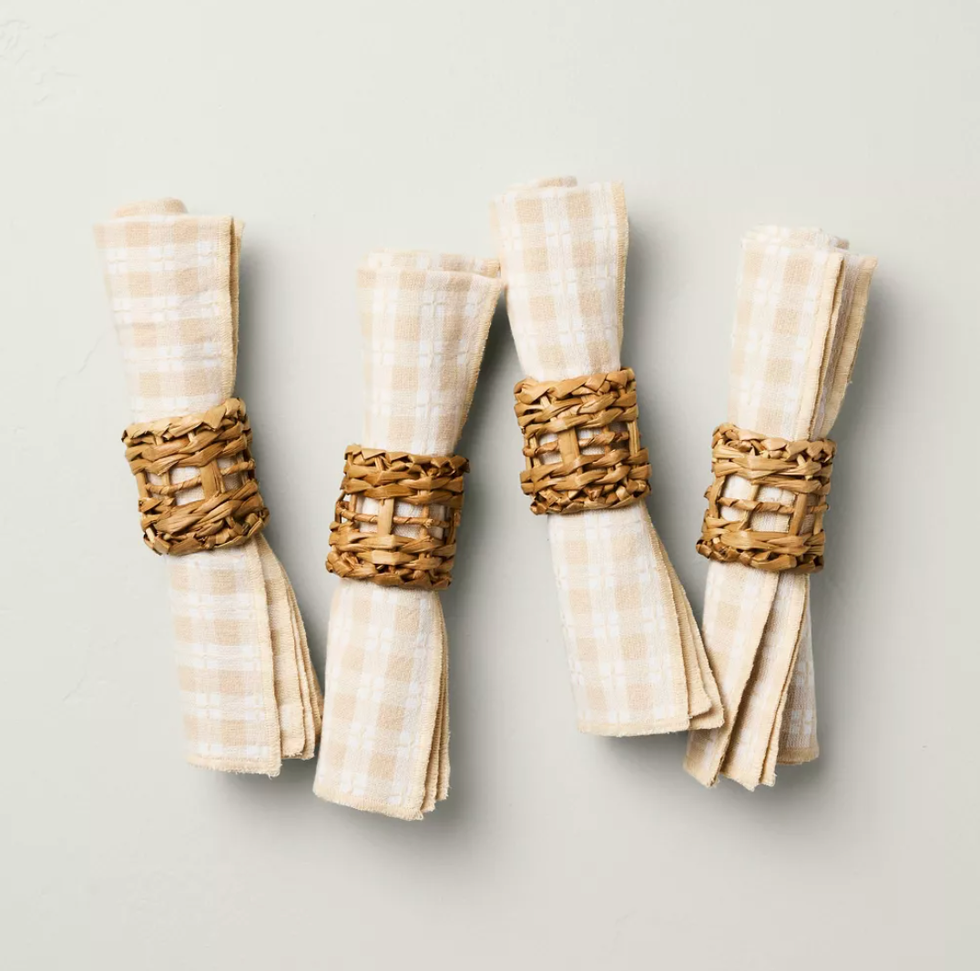 Woven Napkin Rings, Set of 4