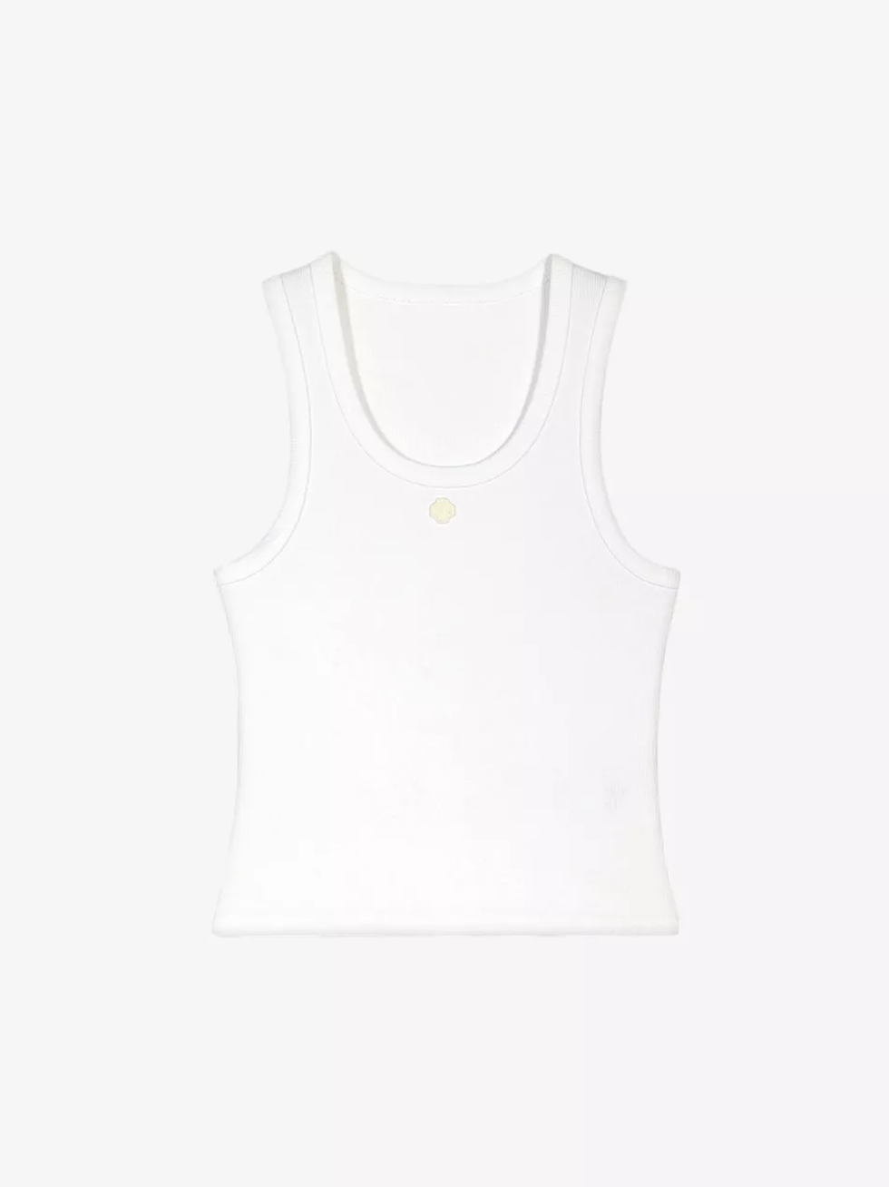 Logo-embroidered ribbed stretch-cotton vest