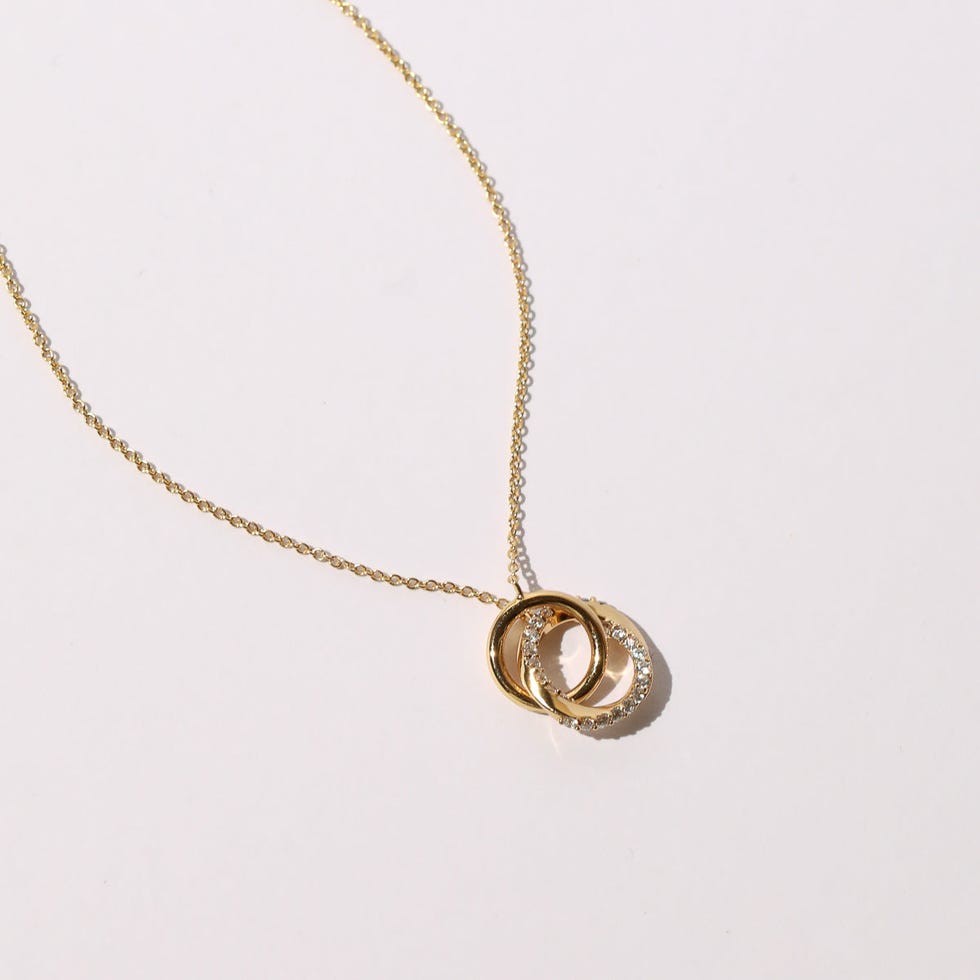 Orbit Crystal Chain Necklace in Gold