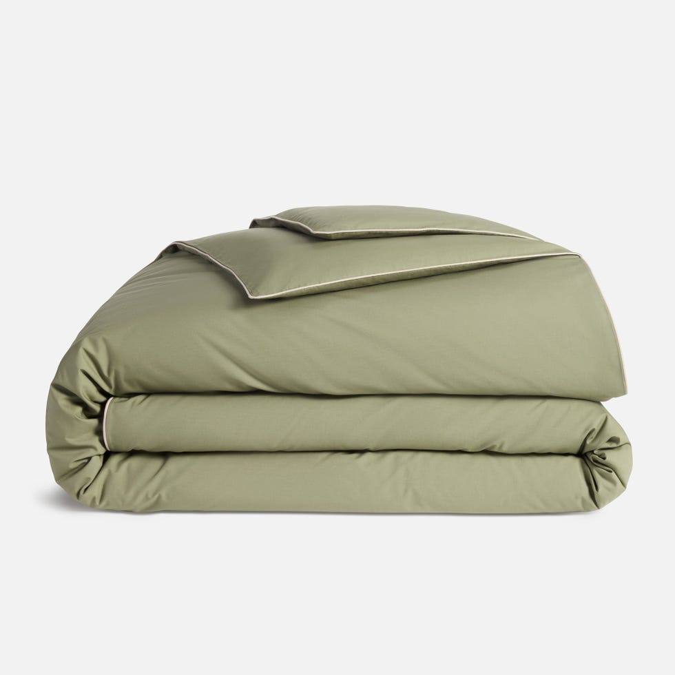 Piped Classic Percale Duvet Cover