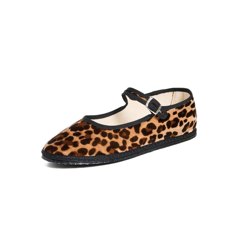 Mary Jane Velvet Flana Flat