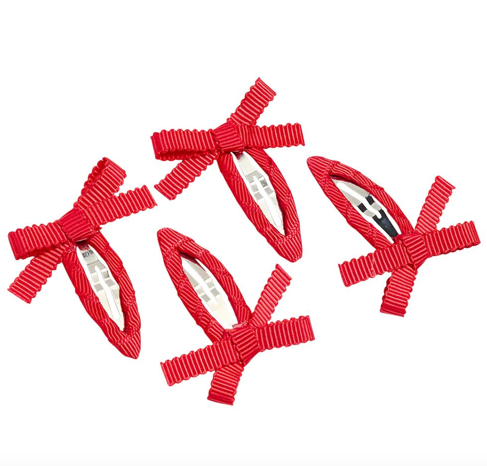 Bow Snap Hair Clips (Set of 4)
