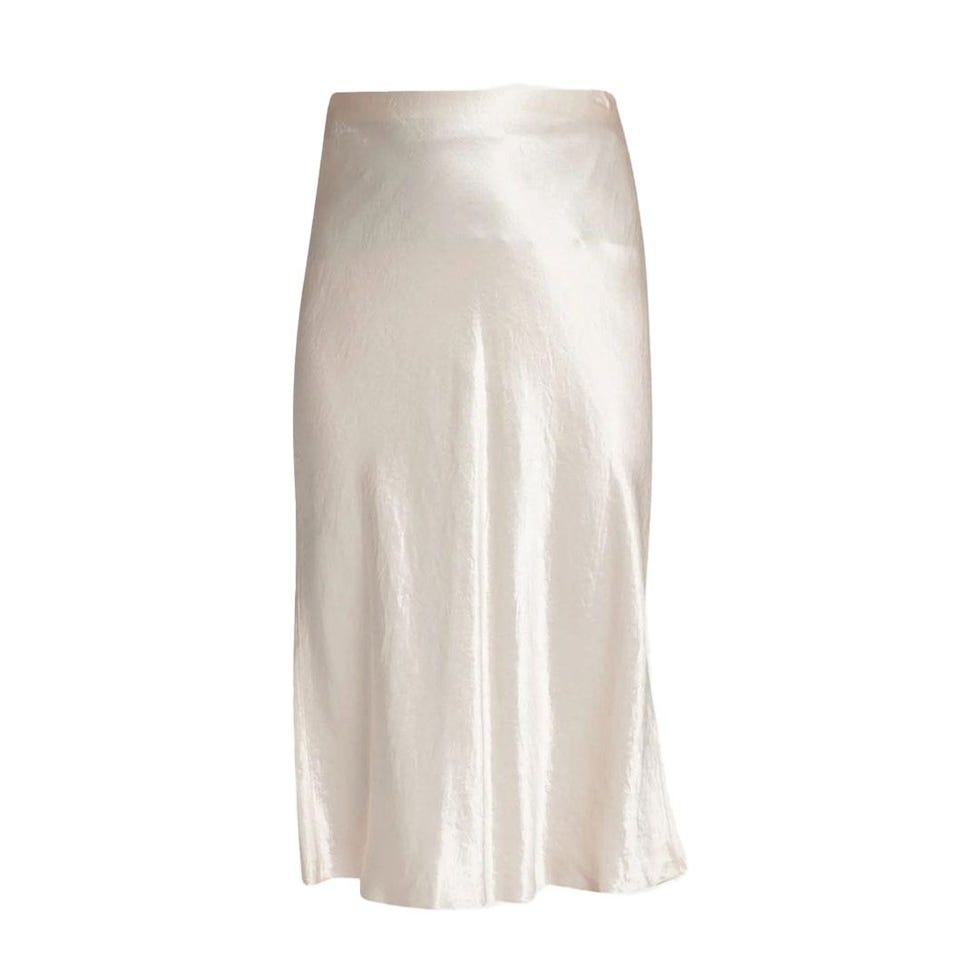 Satin Slip Midi Skirt