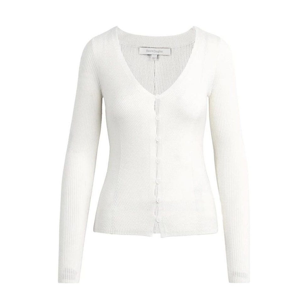 Serena Merino Wool Rib-Knit Cardigan