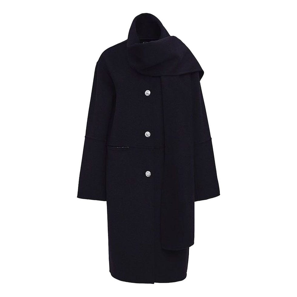 Claude Wool-Blend Scarf Coat