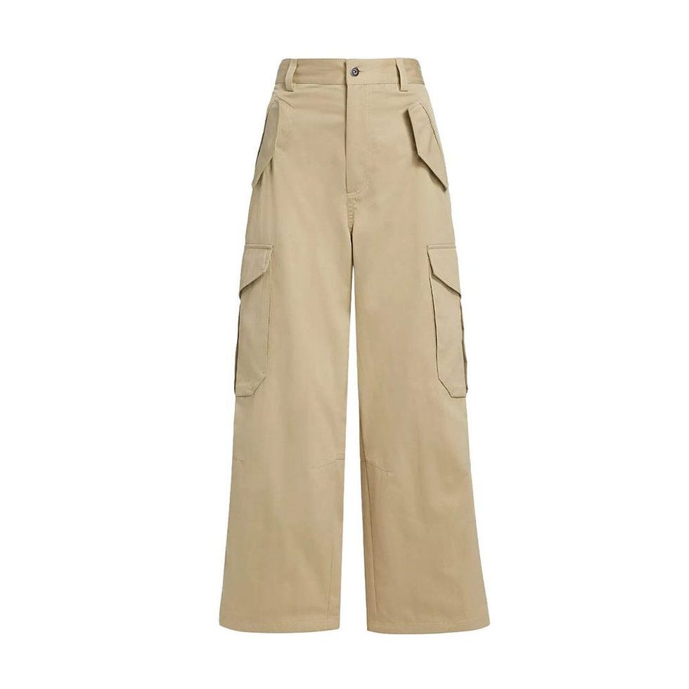 Compact cotton twill pants