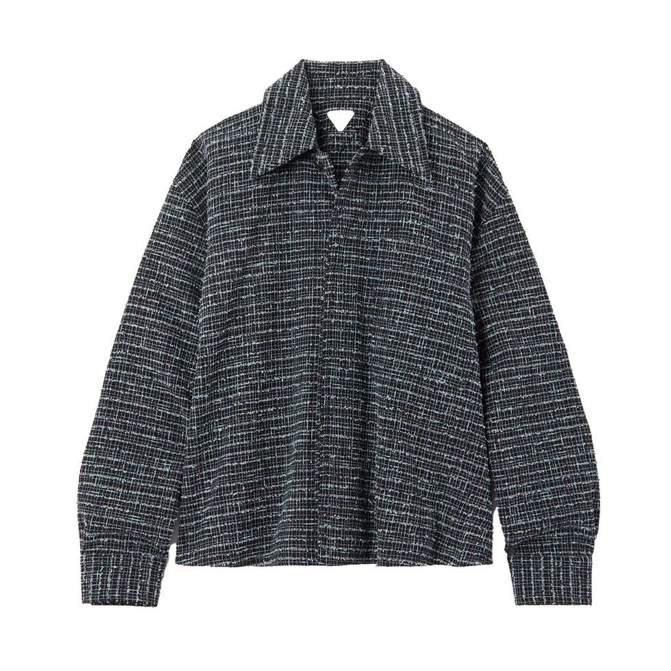 Oversized tweed shirt