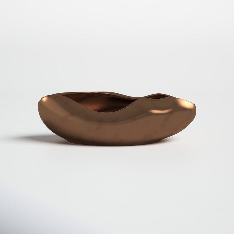 Tanis Abstract Ceramic Decorative Bowl