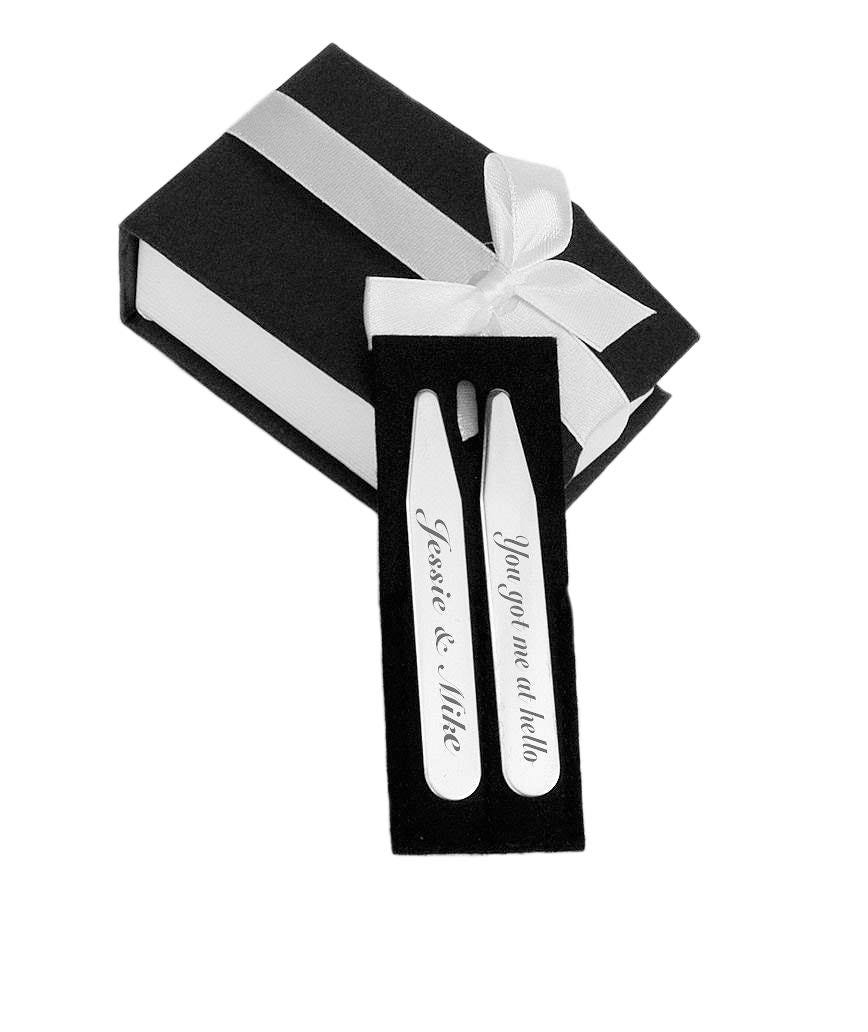 Personalized Stainless Steel Collar Stays