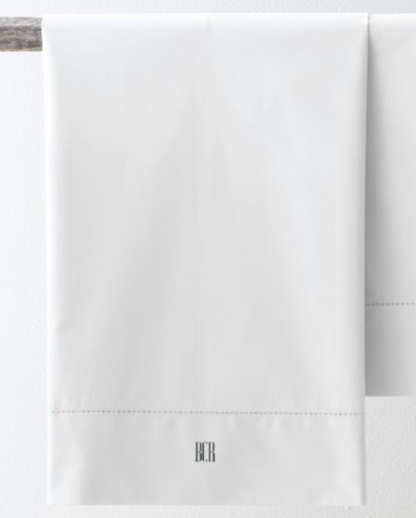 Solid Hemstitched Pima Cotton Percale Pillowcases