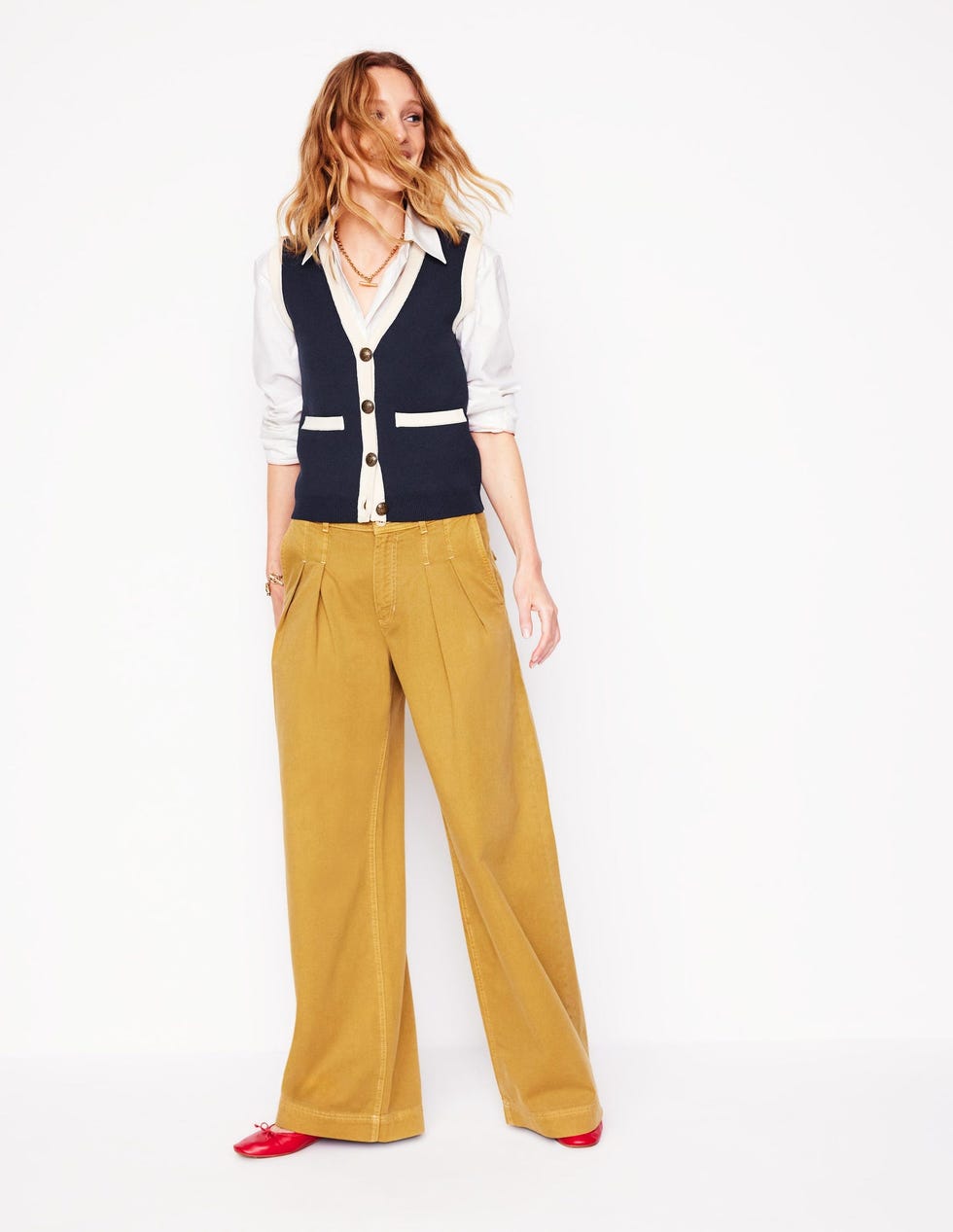 Holly Knitted Waistcoat Navy
