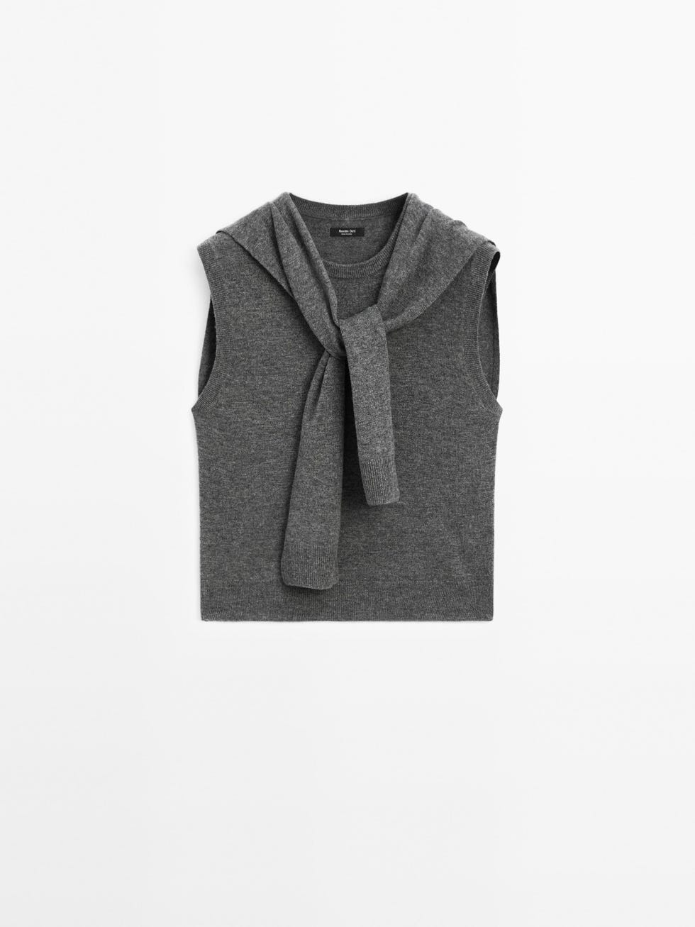Wool blend vest with sweater