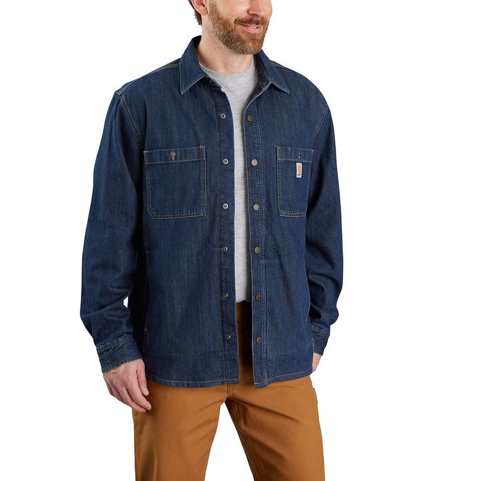 Fleece Lined Snap-Front Denim Shirt