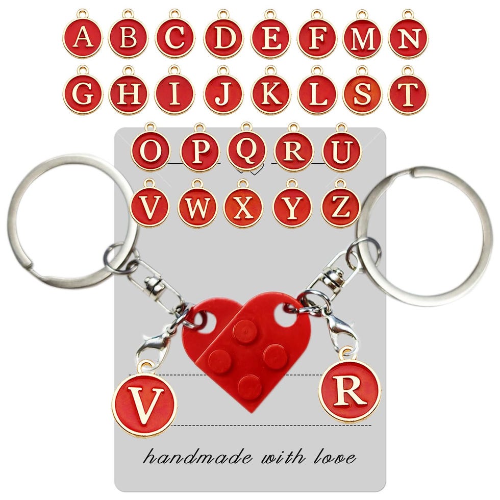 Personalized Brick Matching Heart Keychains