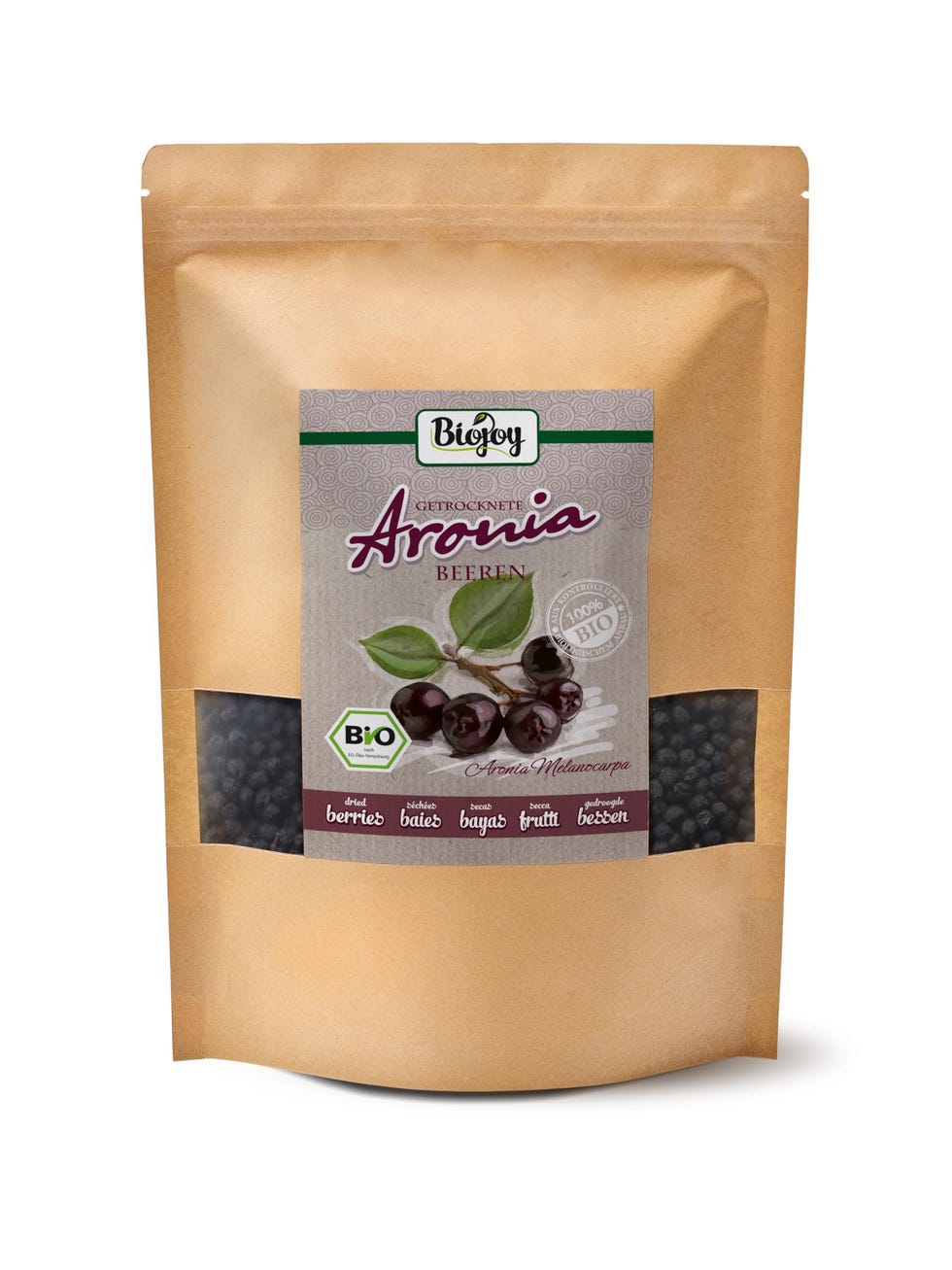 Bacche di Aronia BIO (1 kg), essiccate e intere