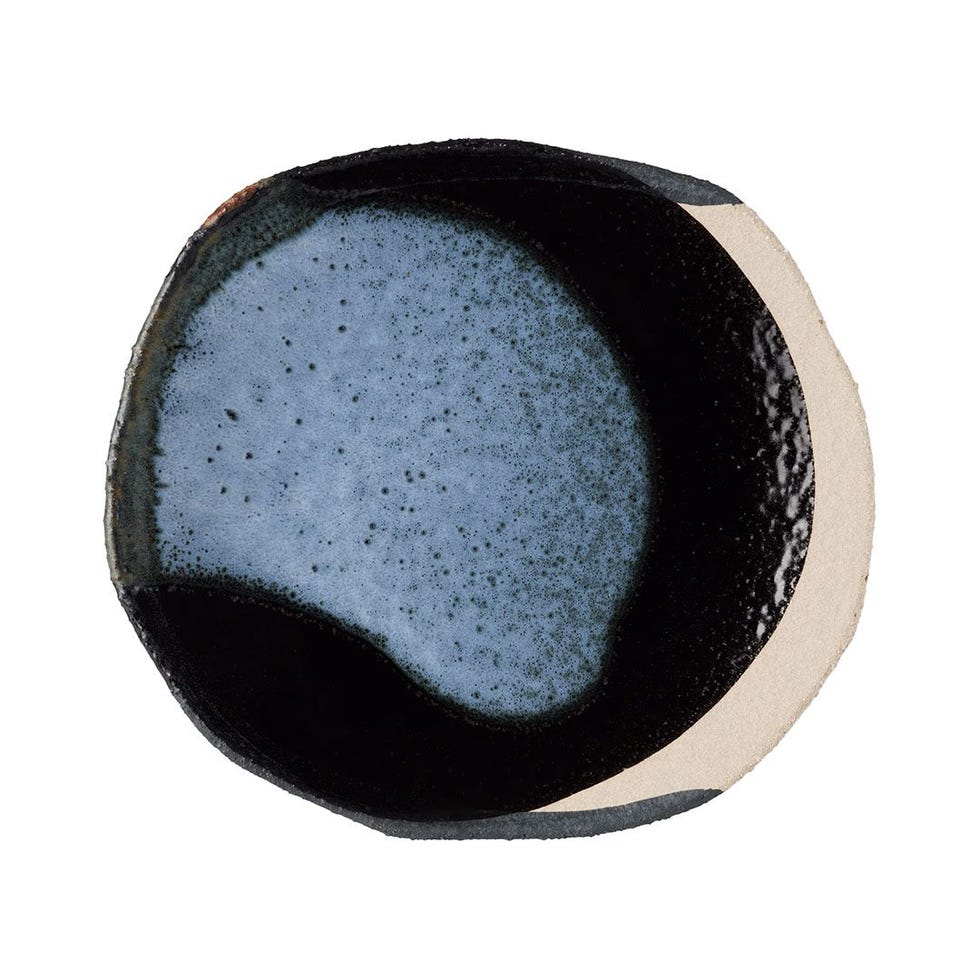 Blue & Black L Wabi Plate