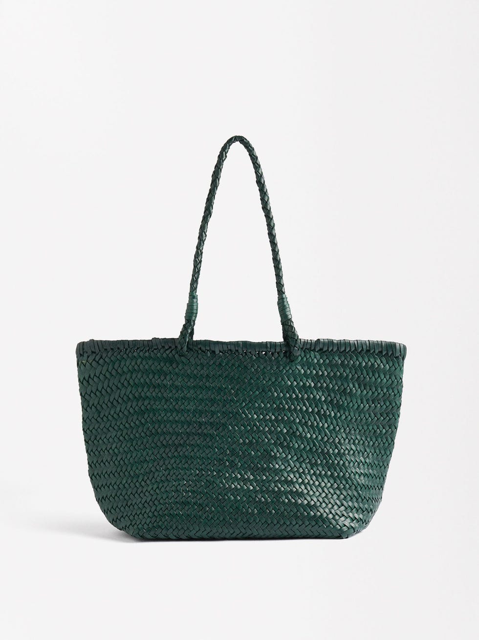 - Bolso Shopper De Piel Trenzada