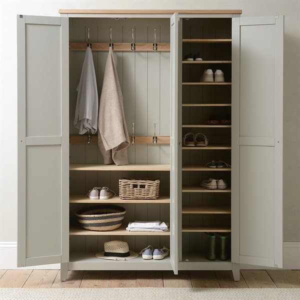 Chester Dove Grey 3 Door Hallway Cupboard