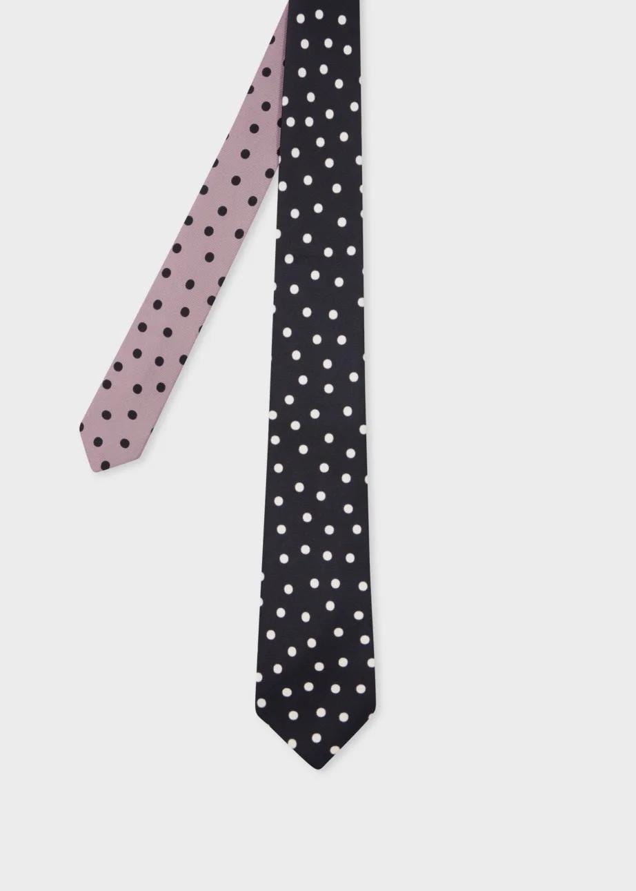Black Blur Polka Dot Tie