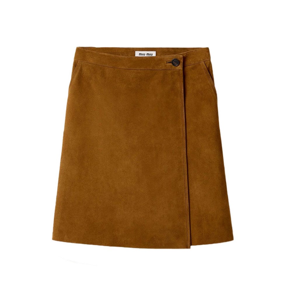 Suede Wraparound Skirt