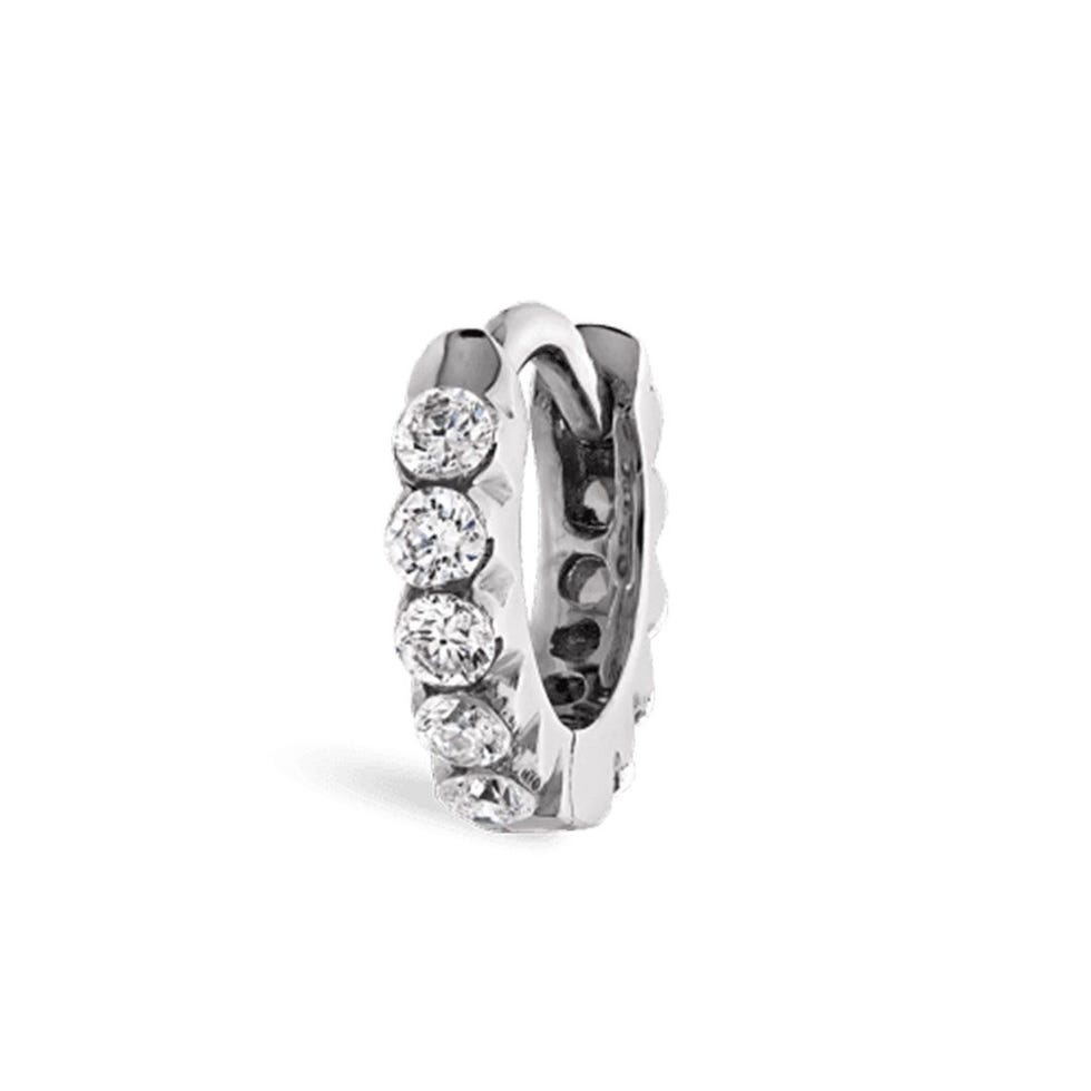 Invisible Set Diamond Eternity Hoop Earring