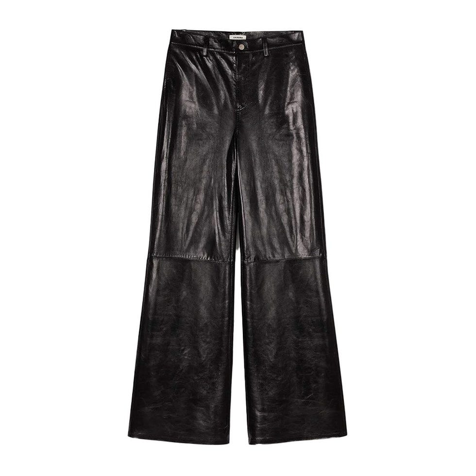 Flared Leather Trousers