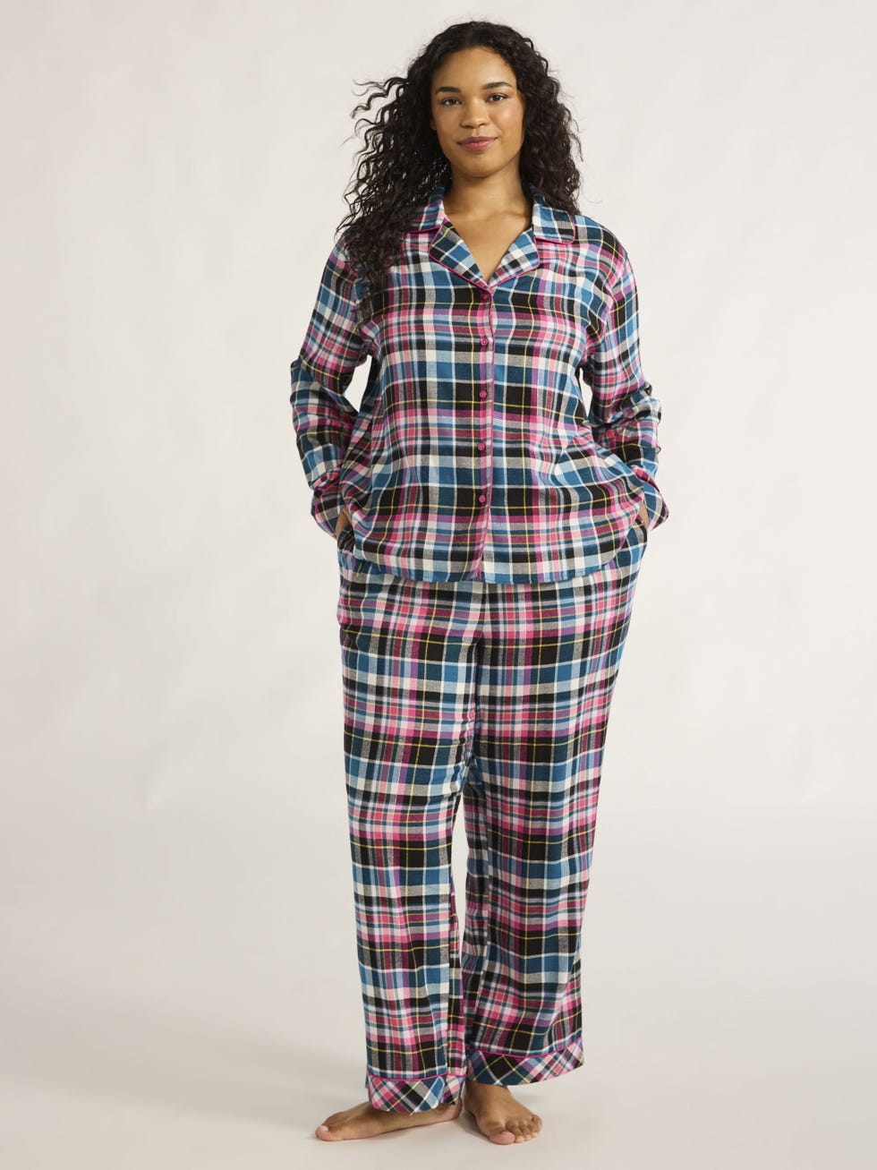 Flannel Long Sleeve Pajama Set