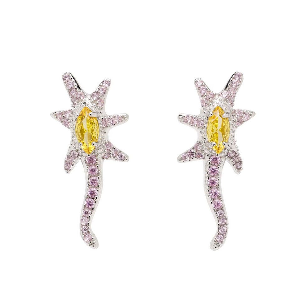 Silver Star Trail Earrings