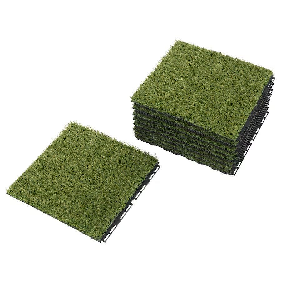 RUNNEN Outdoor Decking in Artificial Grass, 9 sq. ft.