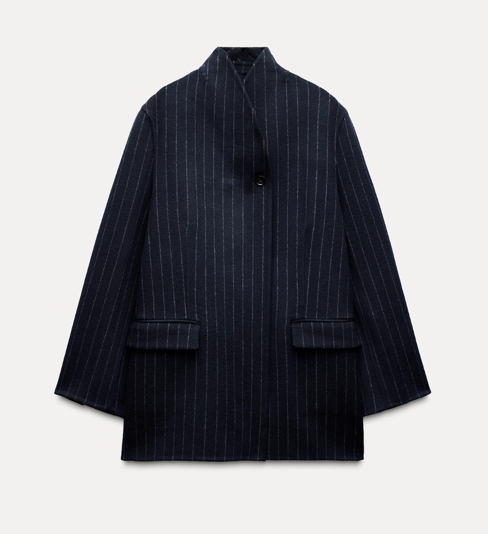 Blazer oversize con lana