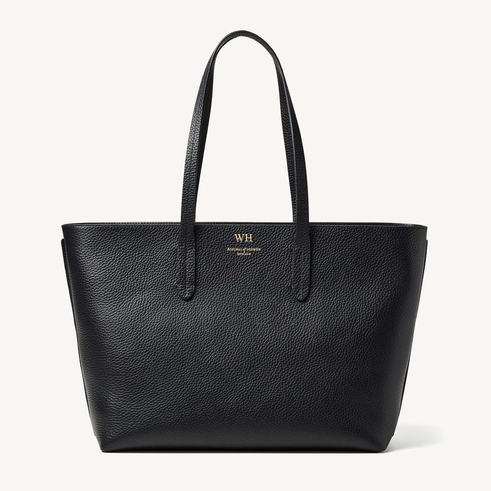 Zipped East West Leather Tote Bag