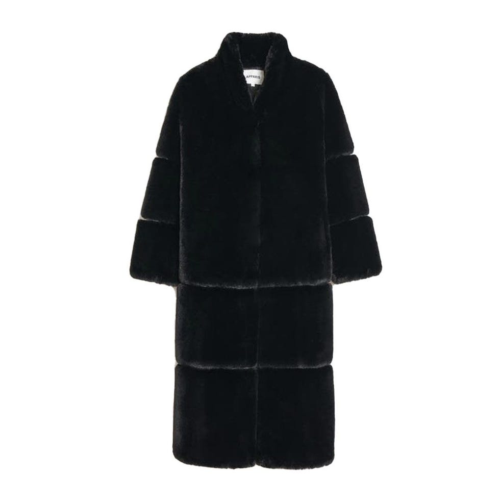 Sylke Pluche Faux-Fur Coat