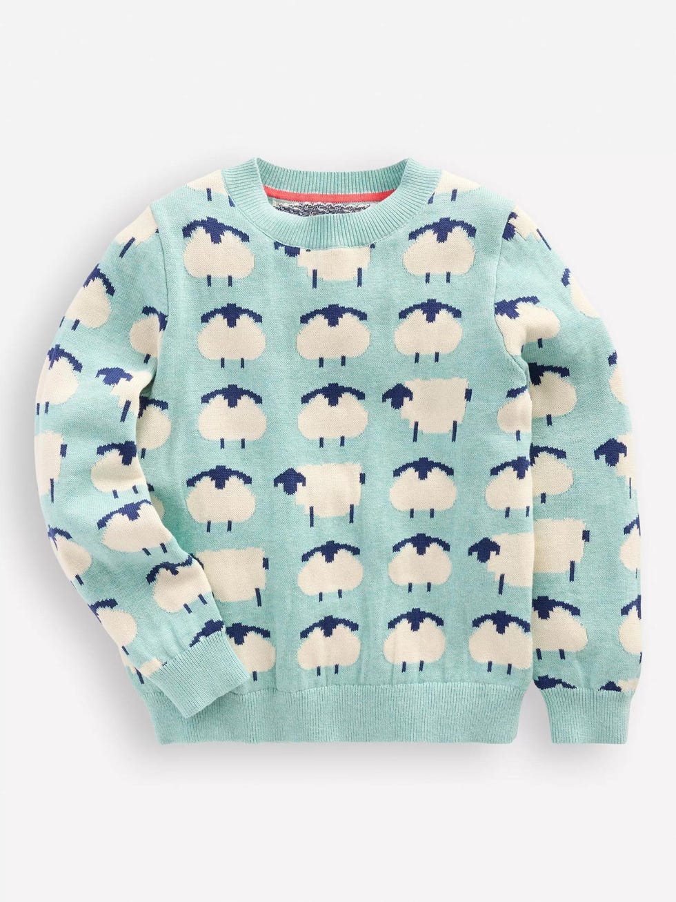 Kids' Novelty Cotton Jumper Blue Sheep