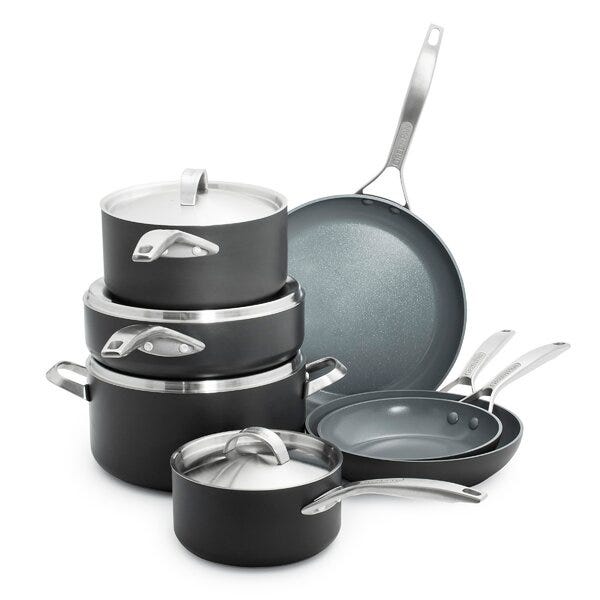 Paris 11-Piece Ceramic Non Stick Cookware Set