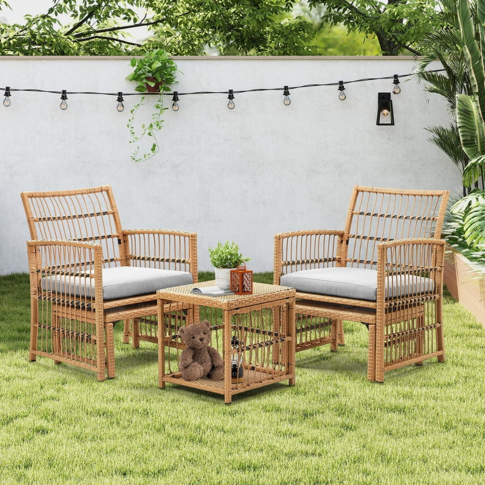 5-Piece Patio Rattan Conversation Set