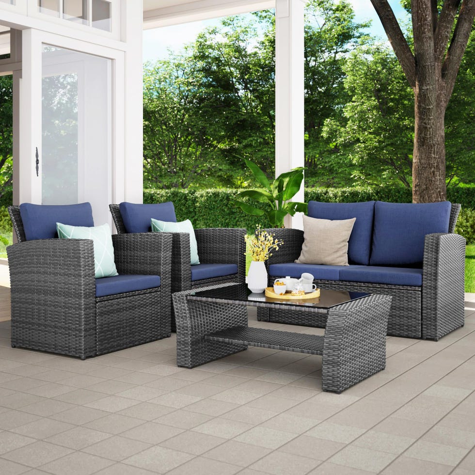 4 Piece Outdoor Patio Furniture Set