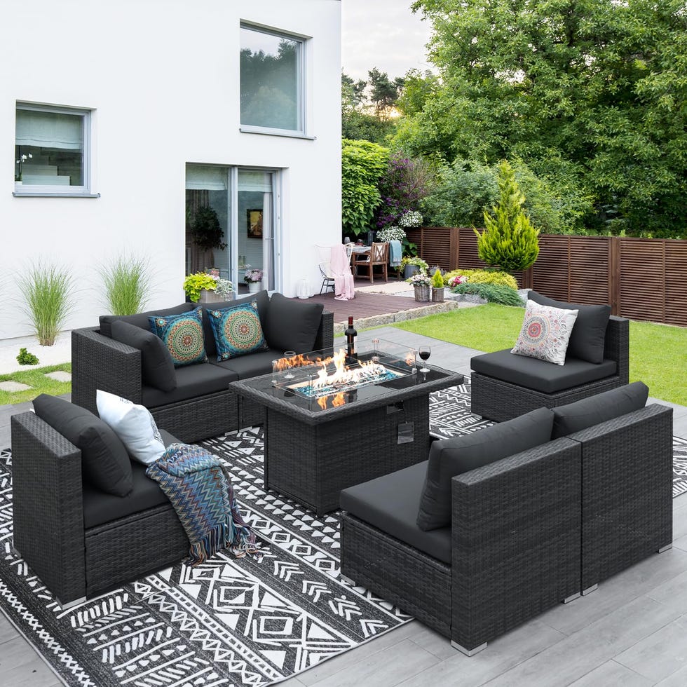 Rattan Patio Furniture Sectional Sofa Set