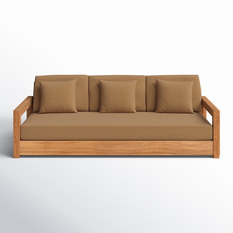 Melrose 76.55'' Teak Outdoor Sofa