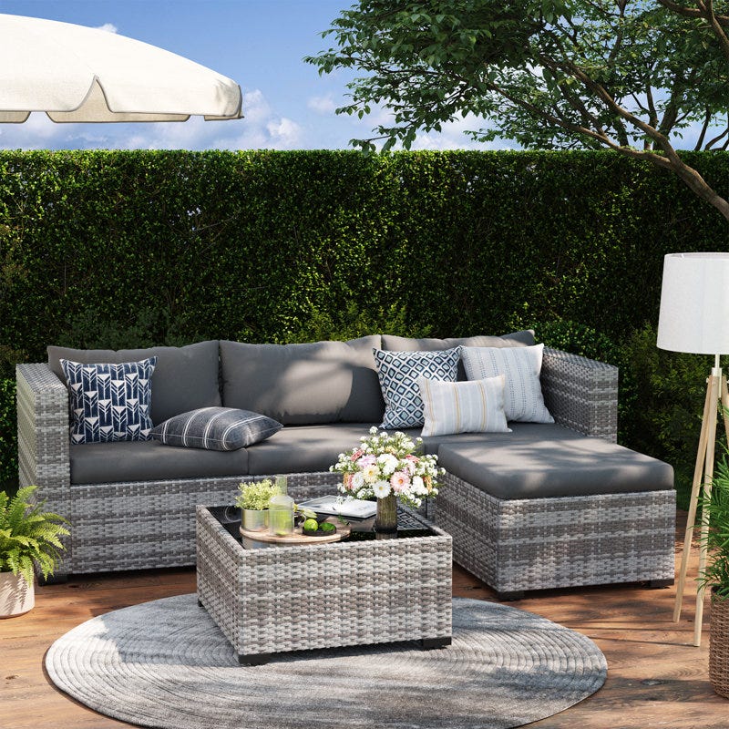 Celinda 4-Person Outdoor Seating Group with Cushions